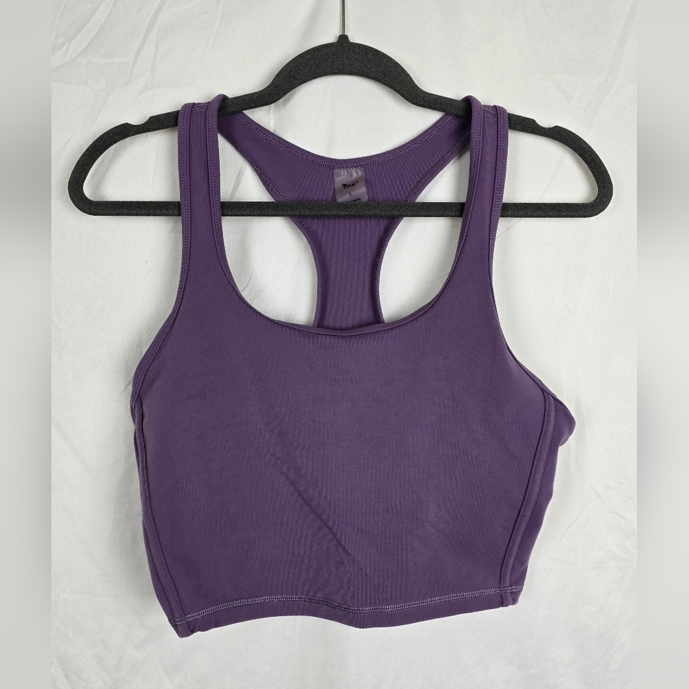 Aritzia TNA TnAction Women’s Life Skip Purple Workout Gym Sports Bra Size L